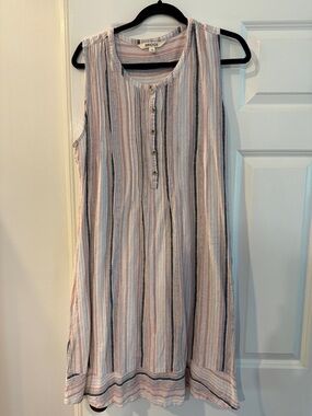Briggs New York Striped Sleeveless Dress in Pink and Navy